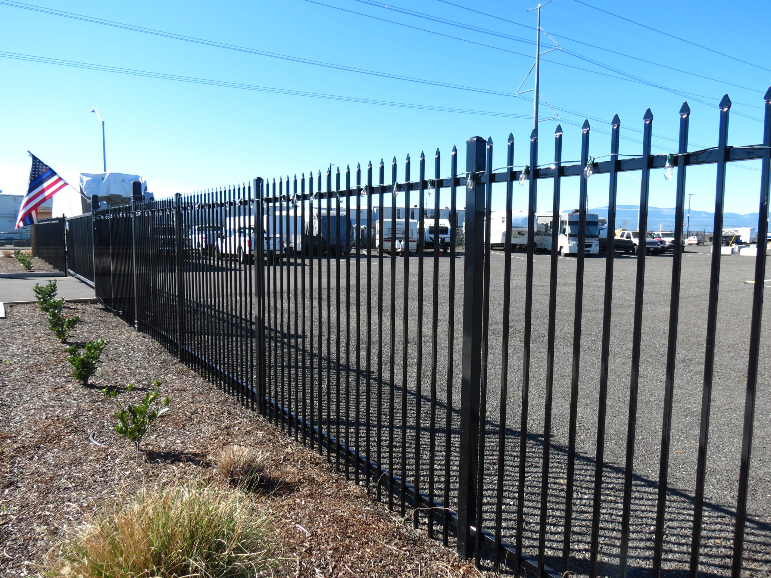 Six foot Aristocrat style Ornamental Iron fence at a Medford area property