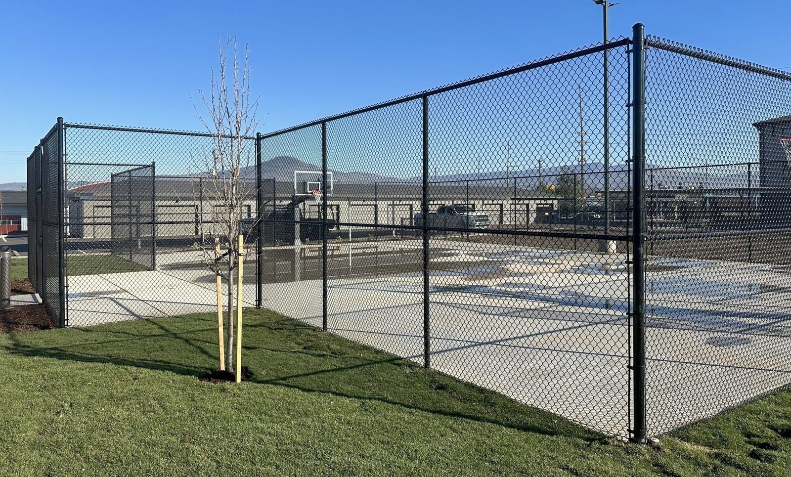 10' High All Black Chain Link Fence