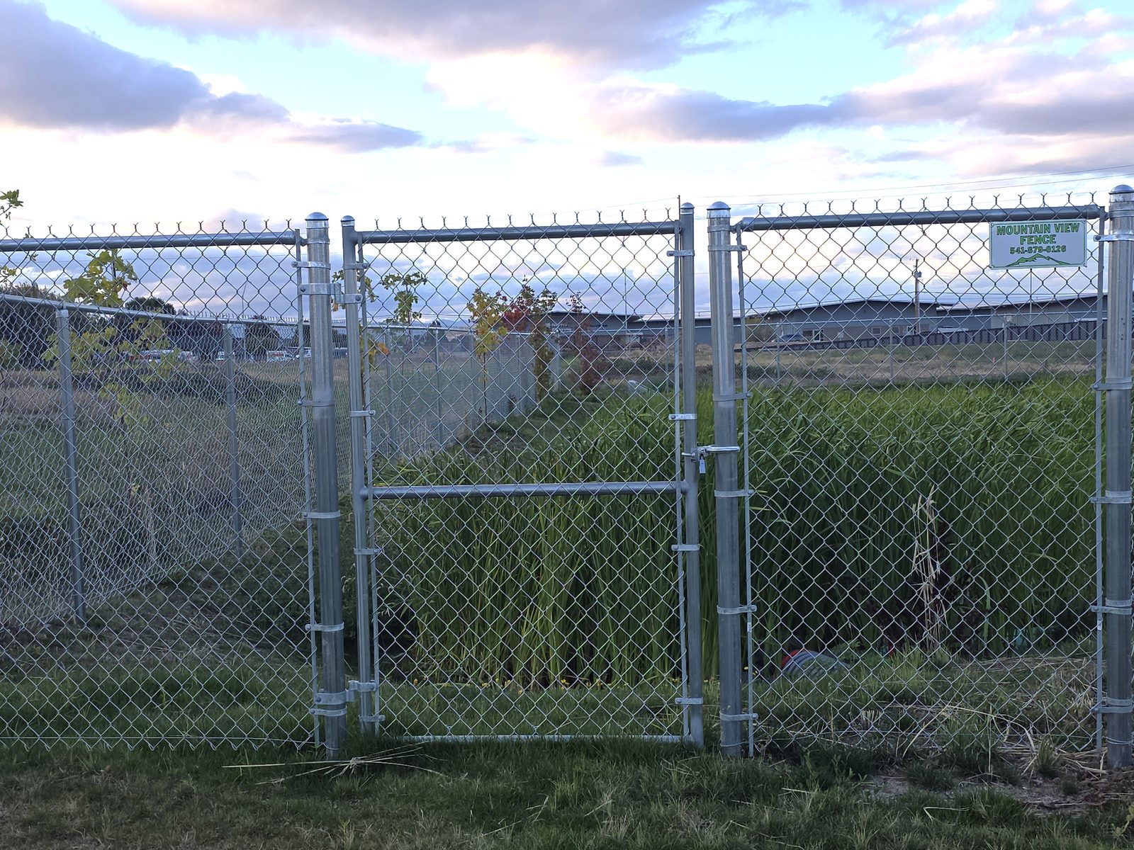 4' Galvanized Chain Link Fence with Locking Walk Gate