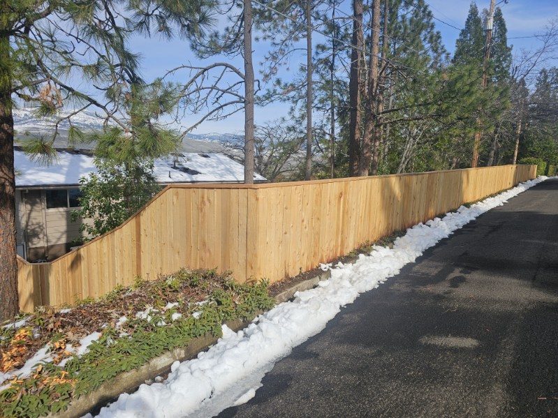 4' High Shadowbox Style Wood Fencing