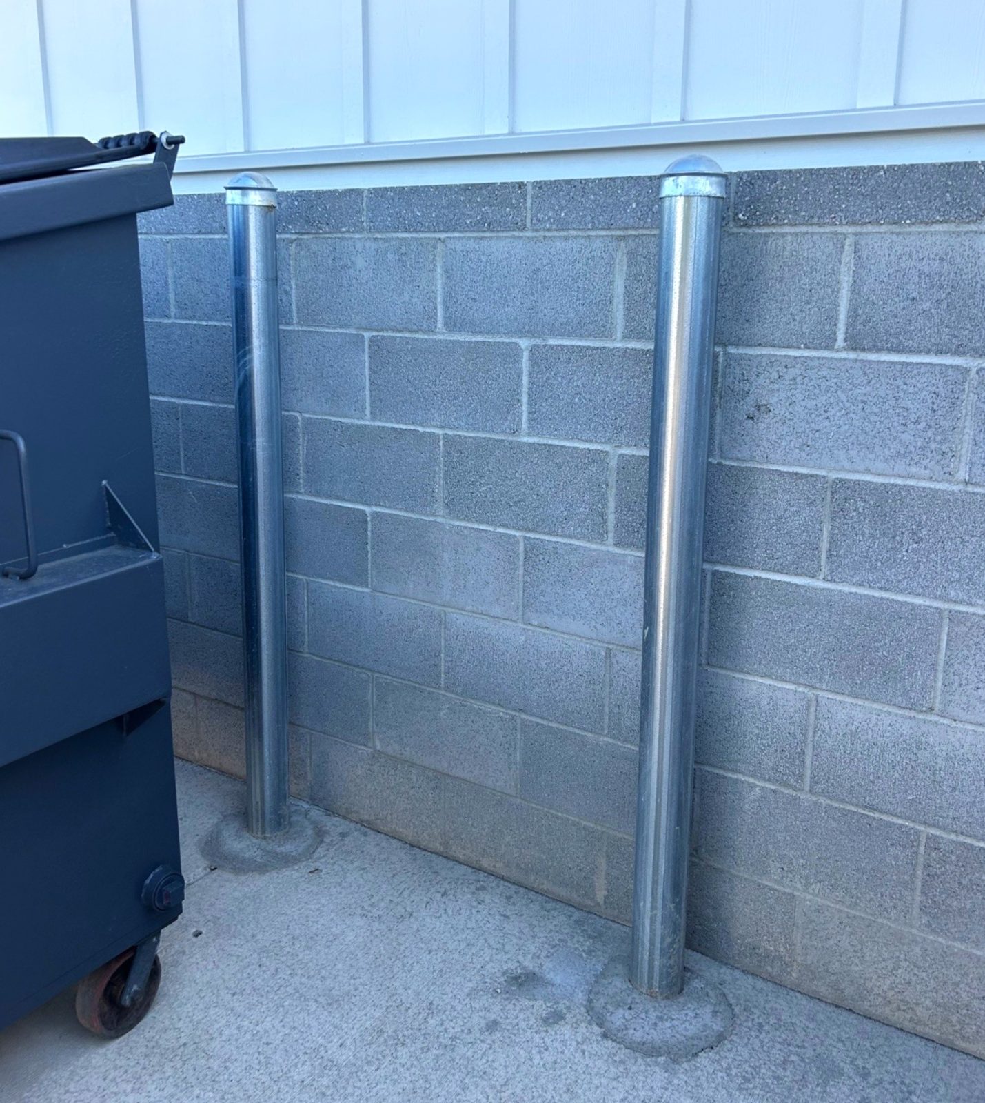 5' High Galvanized Steel Protection Bollards