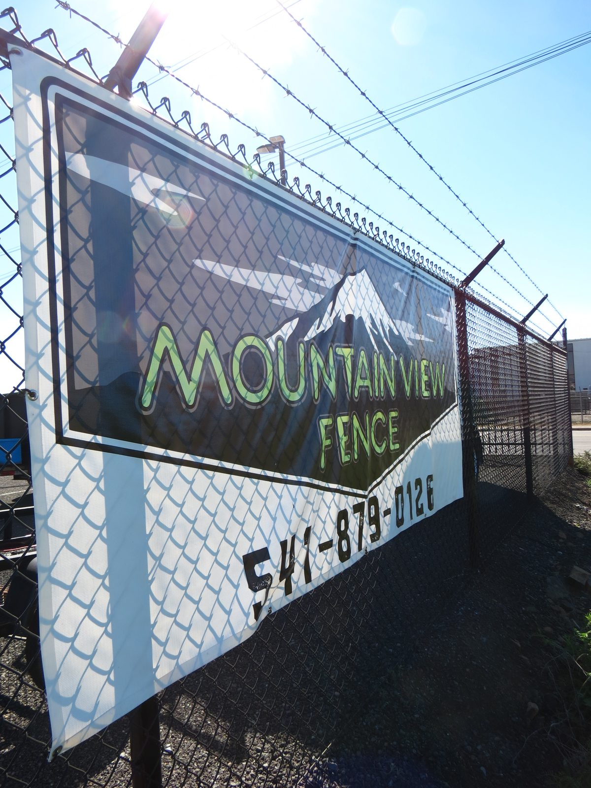 6' High All Black Chain Link Fence with 3 Strands Barbed Wire on Top