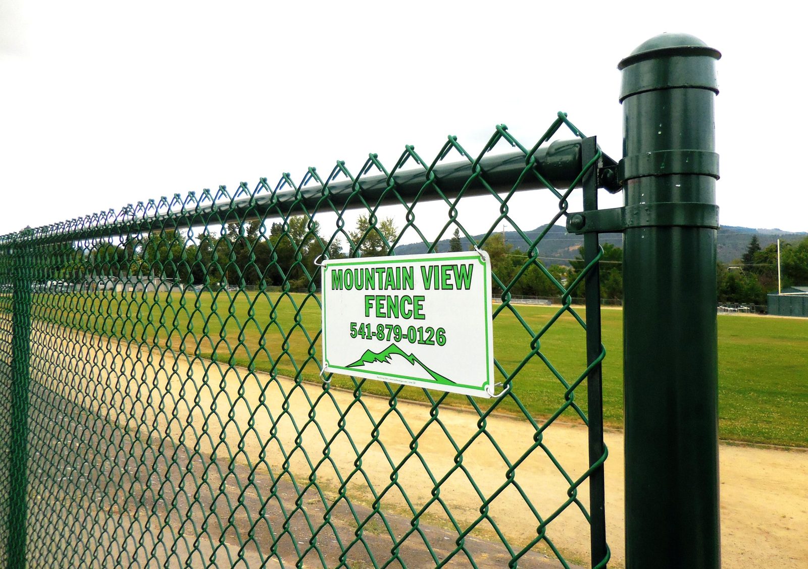6' High Green Vinyl Coated Chain Link Fence