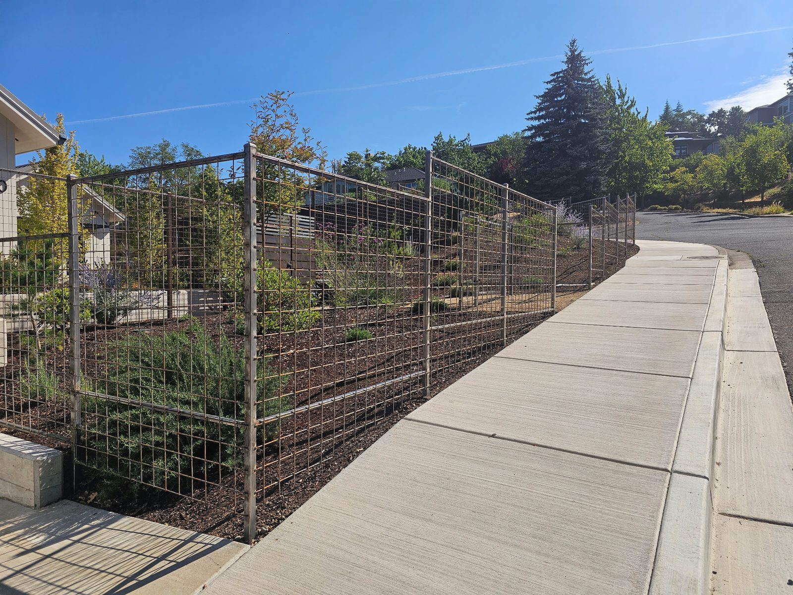 7' High 4" x 4" Bare Steel Grid Fencing