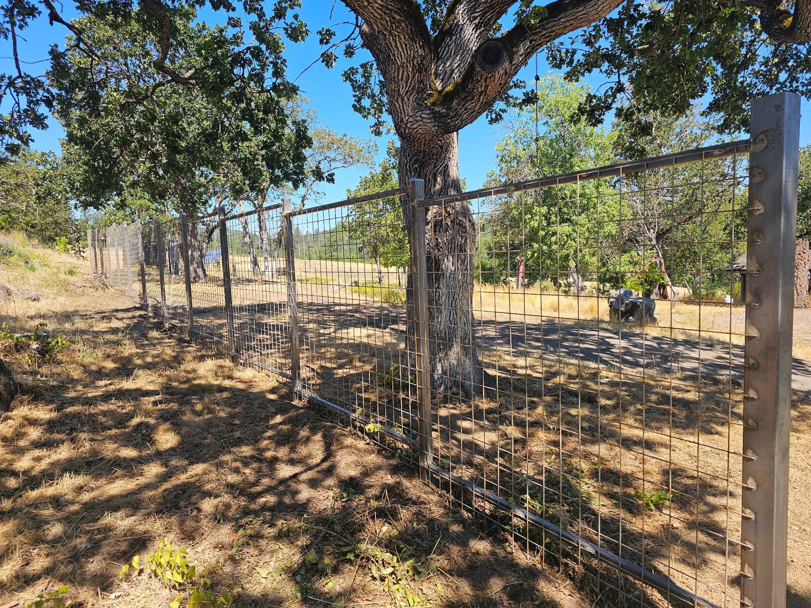 Bare Steel Style Grid Fencing