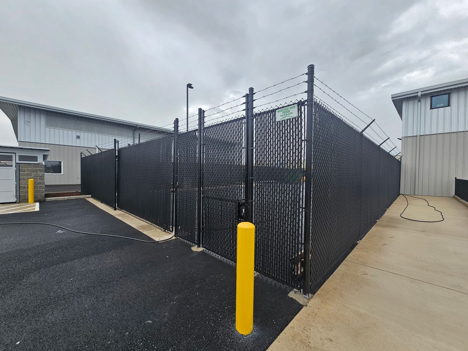 Black Vinyl Chain Link Security Fence