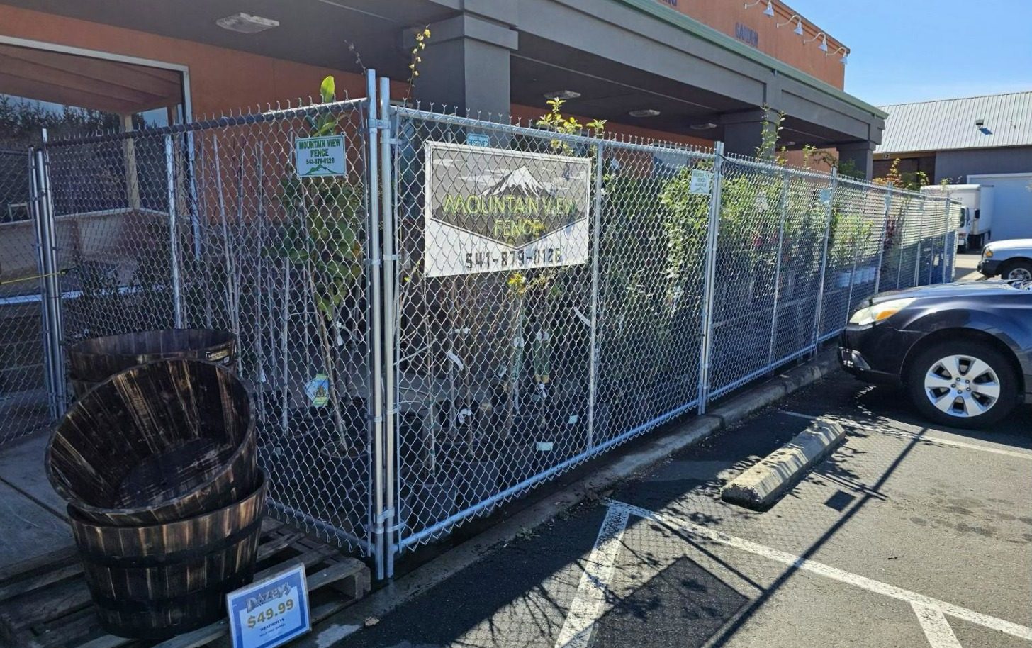 Commercial Store Temporary Fencing