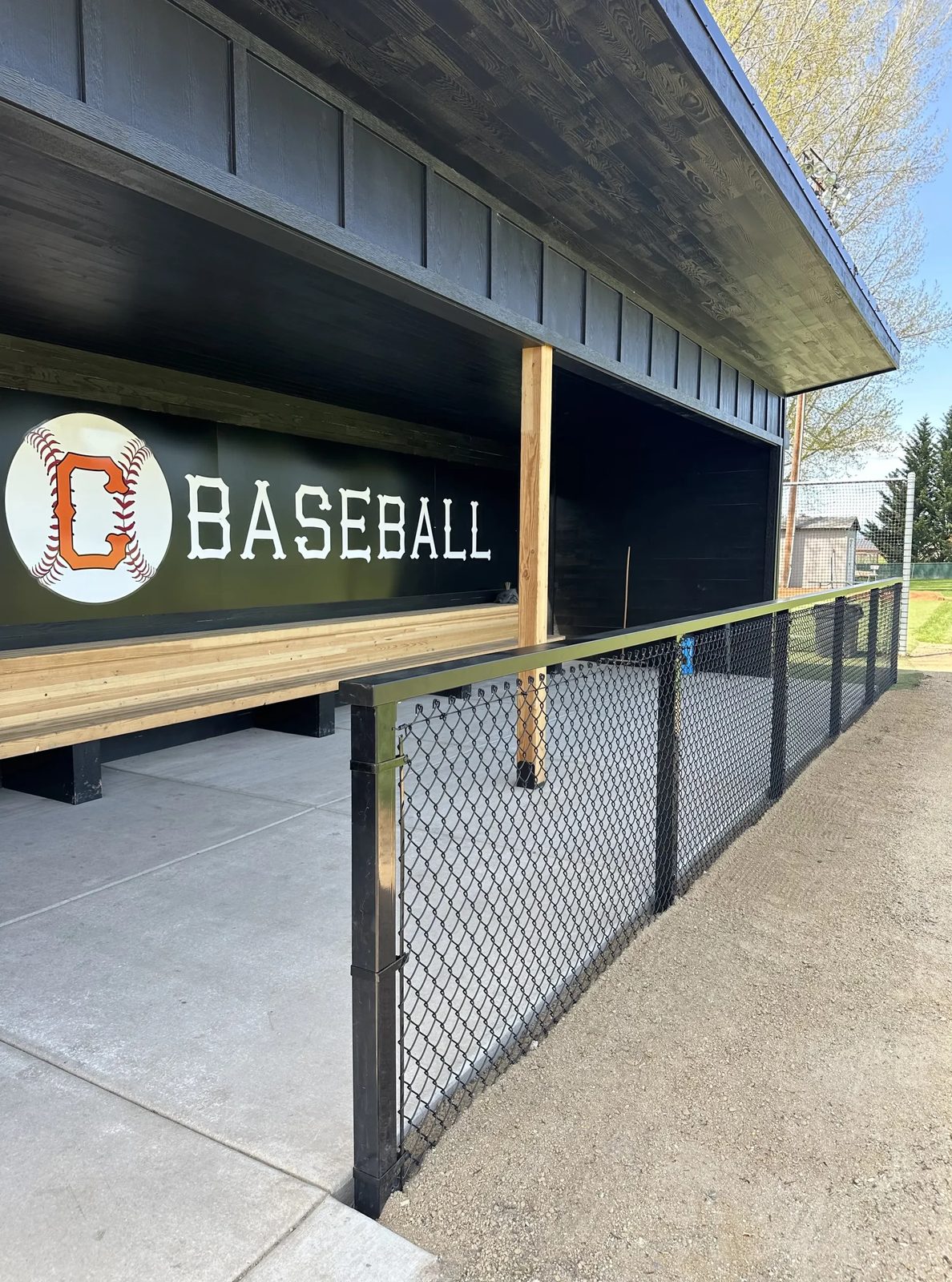 Custom Chain Link Fence Powder Coated Black