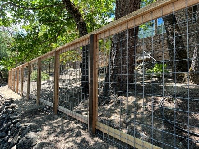 Custom Wood Hog Panel with 4" x 4" Grid Panels