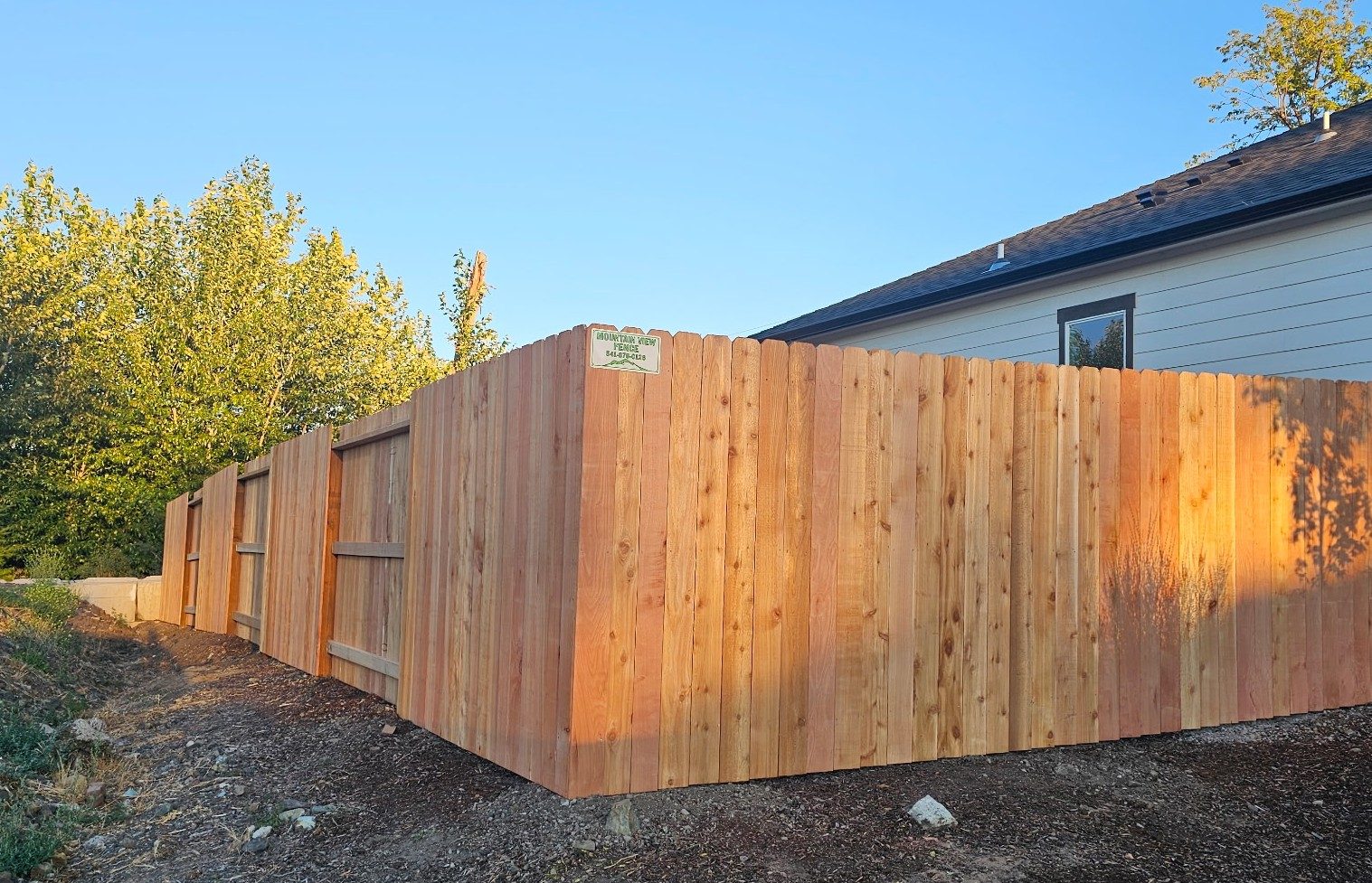 Dog Eared Cedar Fence