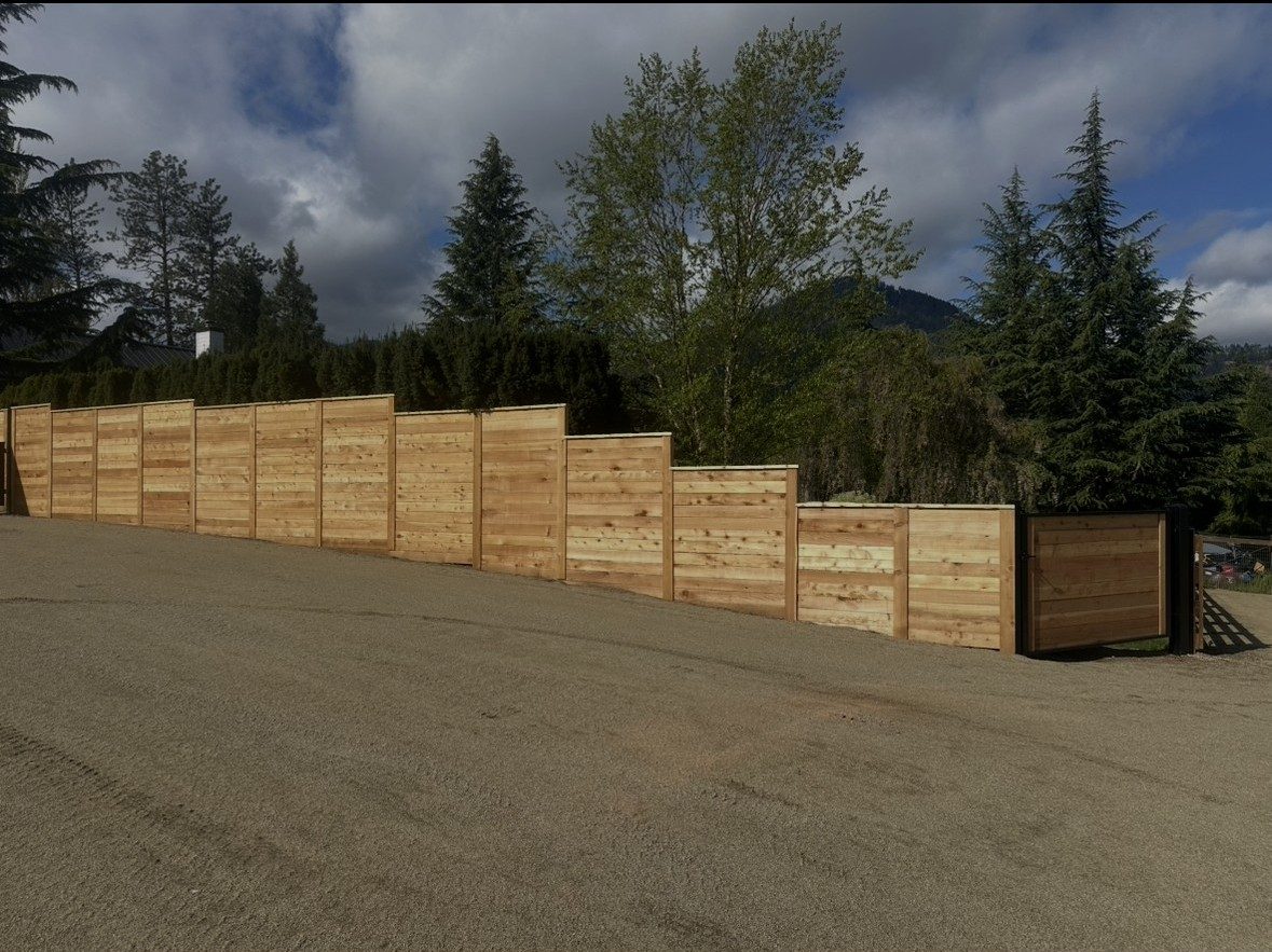 Horizontal Style Cedar Fence