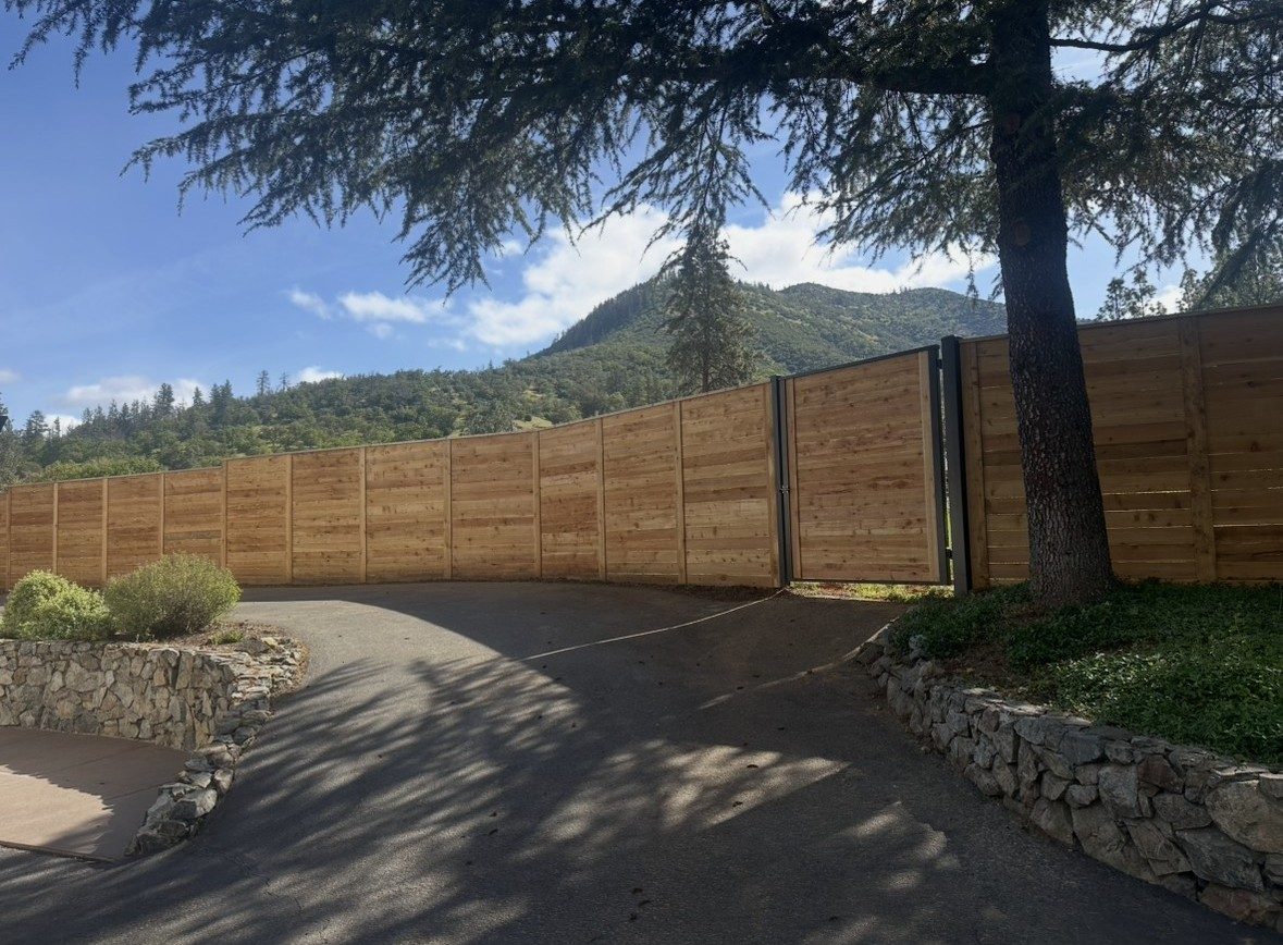 Horizontal Style Cedar Fence