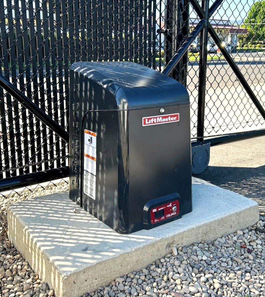 LiftMaster CSL24UL Opener on Concrete Pad