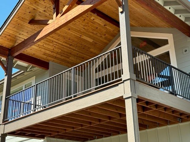 Oil Rubbed Bronze Regal Style Ornamental Iron Deck Railing