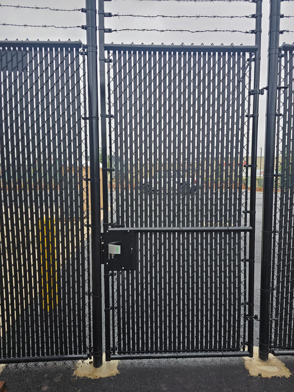 Security Fence with Keyed Hardware