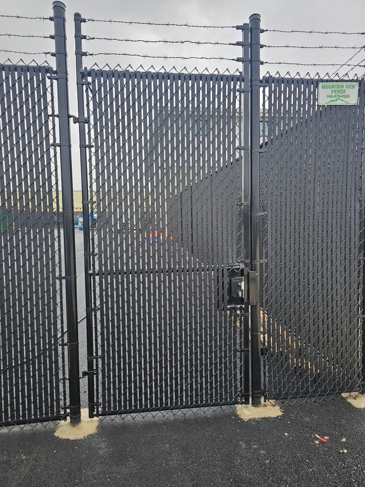 Security Fence with Keyed Hardware