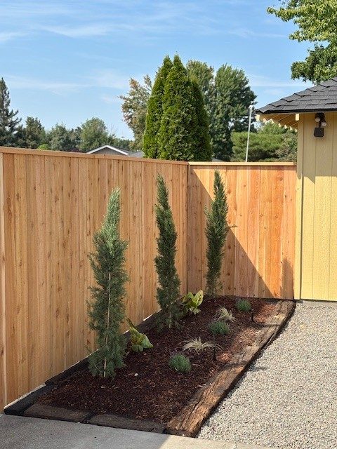 Shadowbox Style Cedar Fence